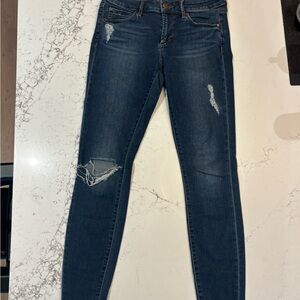 Articles Of Society Dark Blue Distressed Skinny Jeans